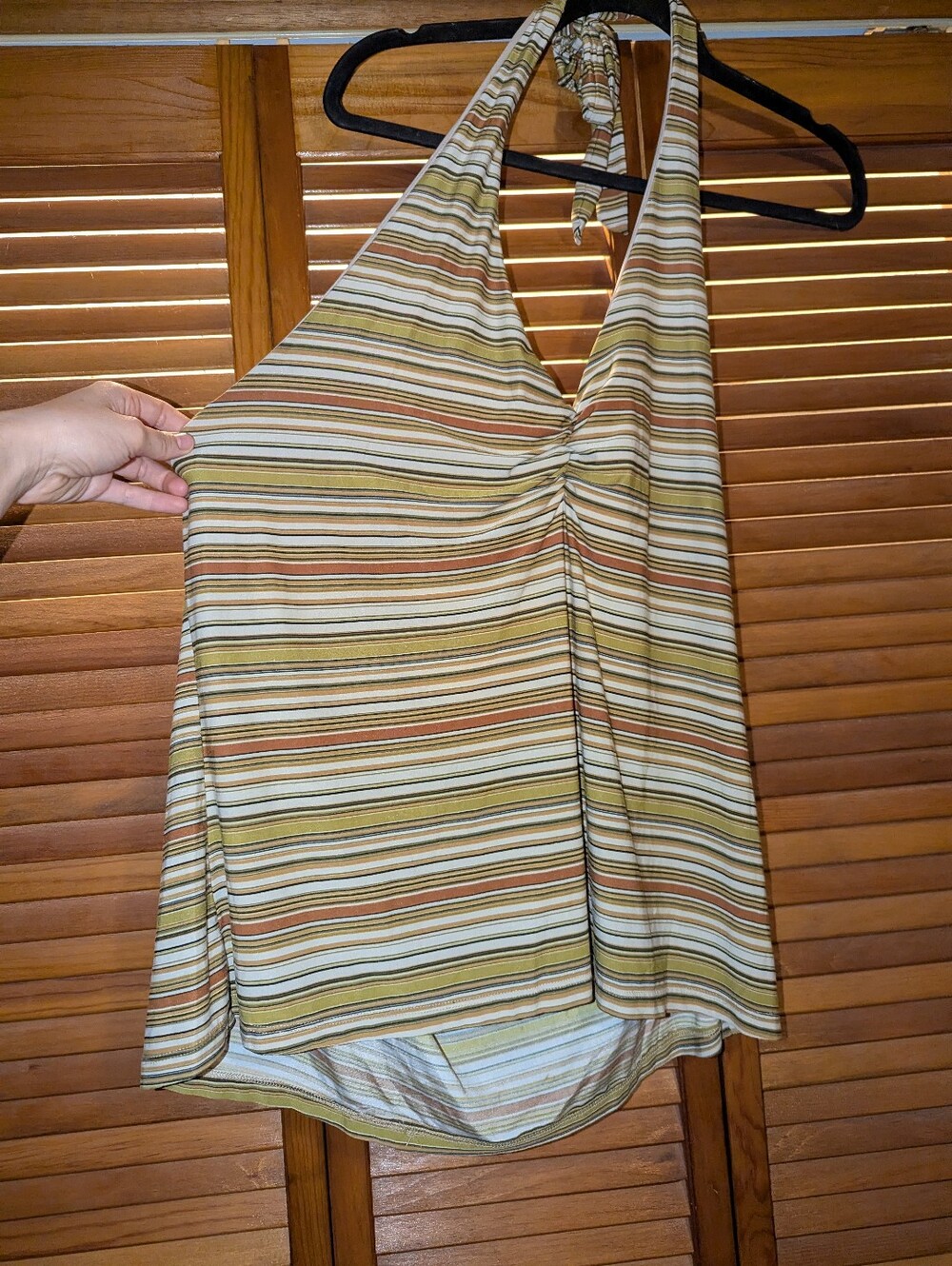 Vintage 90s Y2K Striped Halter Top